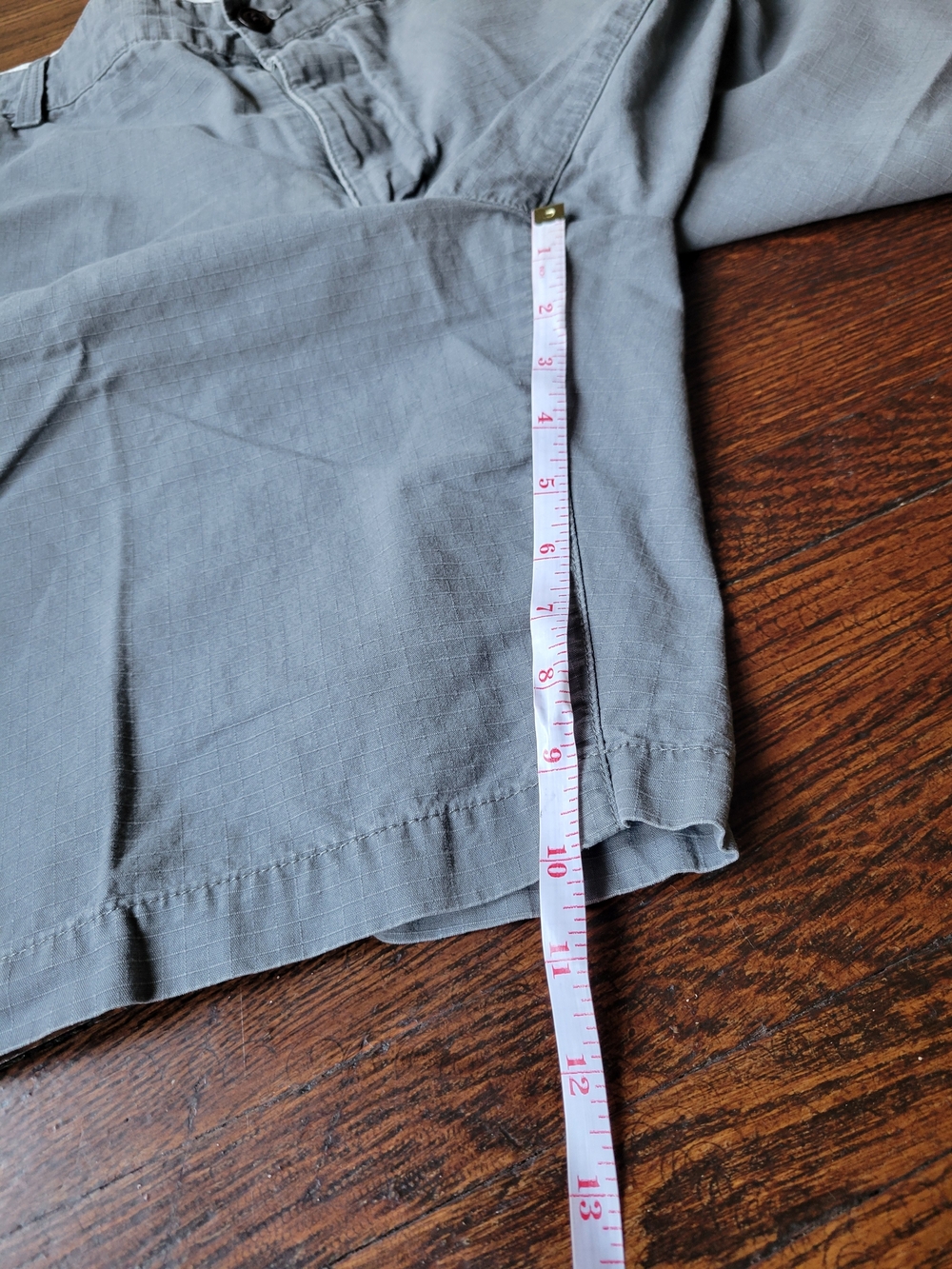Dockers Size 40 Flat Front Chino Casual Gray Khaki Cotton Shorts Hiking Outdoor - Picture 7 of 15